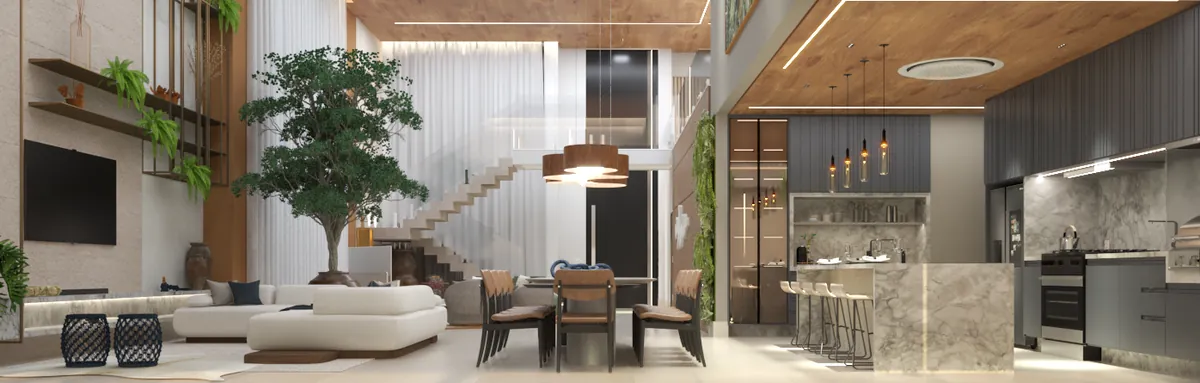 Sala de jantar — projeto da Simões Arquitetura