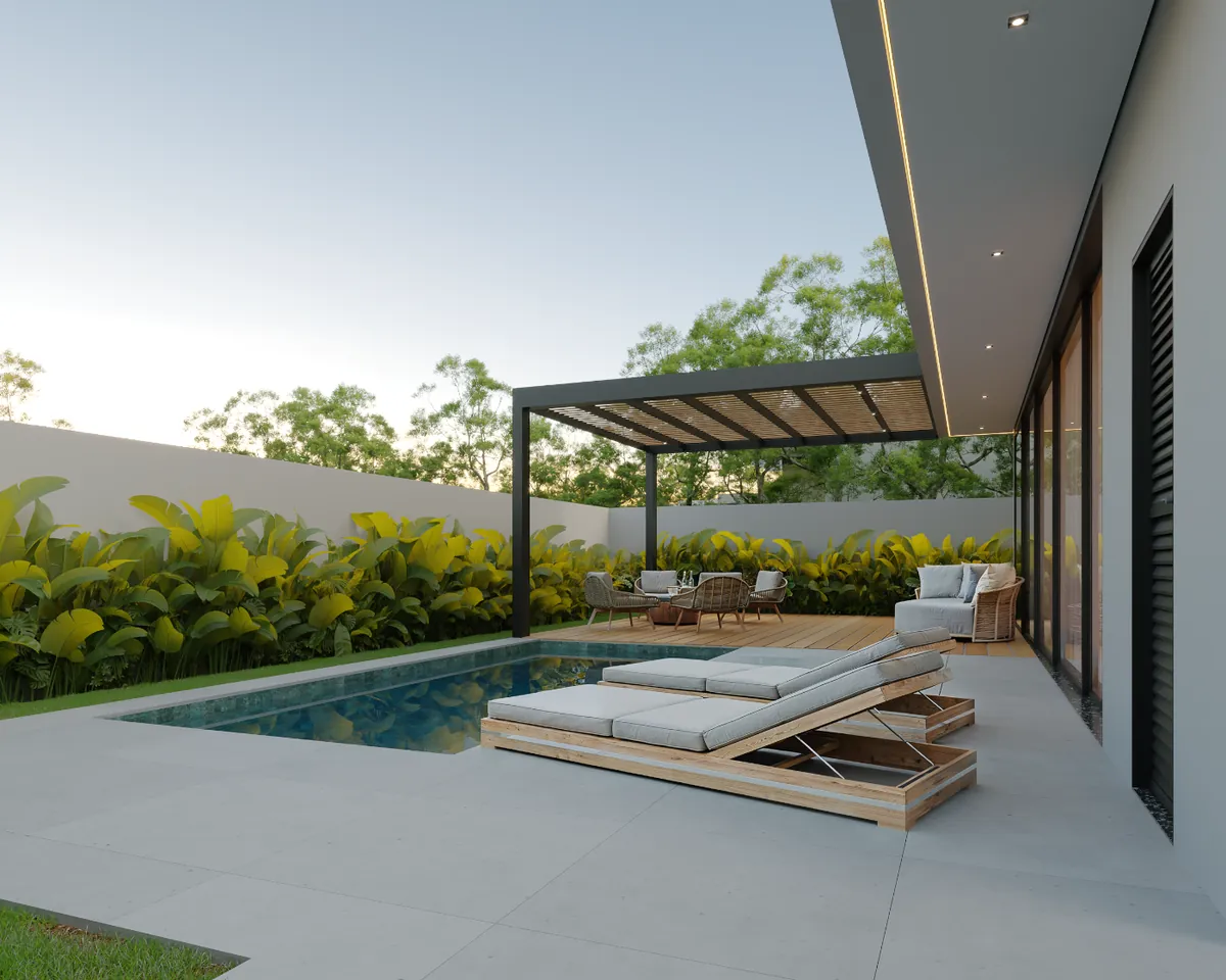 Piscina — projeto da Simões Arquitetura