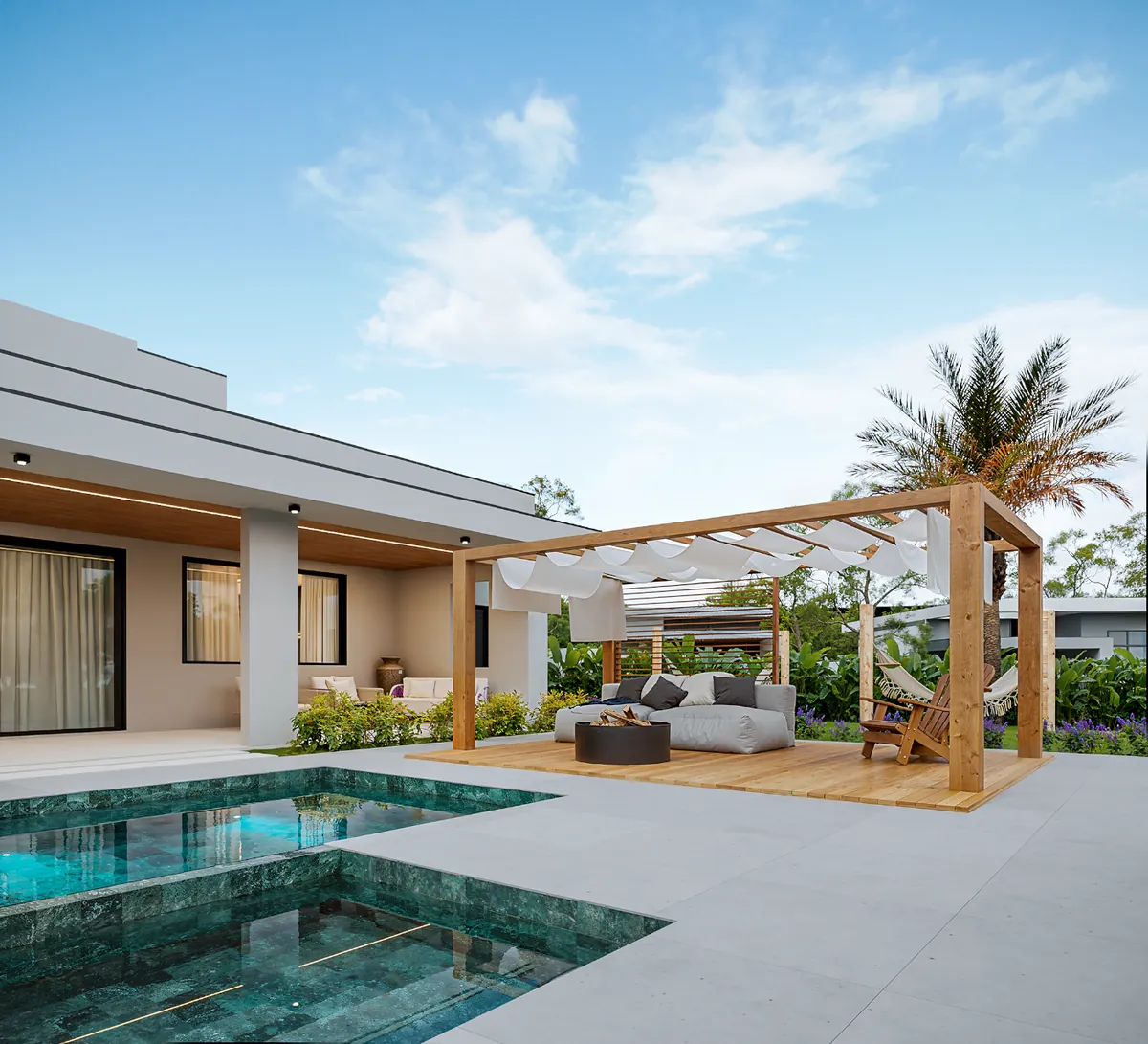 Área de lazer — projeto da Simões Arquitetura