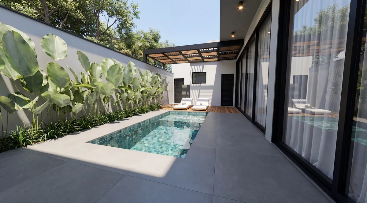 Área externa — projeto da Simões Arquitetura